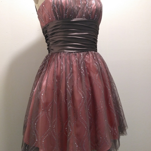 Coral bronze party dress Junior size 1/2 - Picture 4 of 7